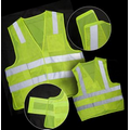 ANSI 107-2010 Class 2 Neon Green Poly Mesh Safety Vest
